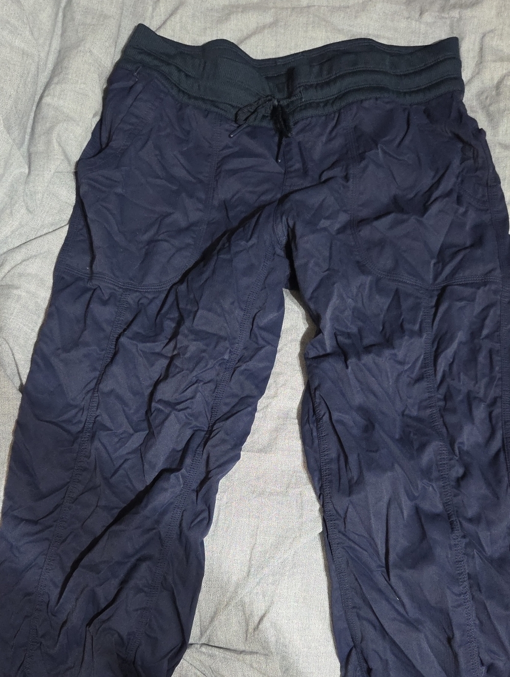 Women's Navy Drawstring Casual Pants